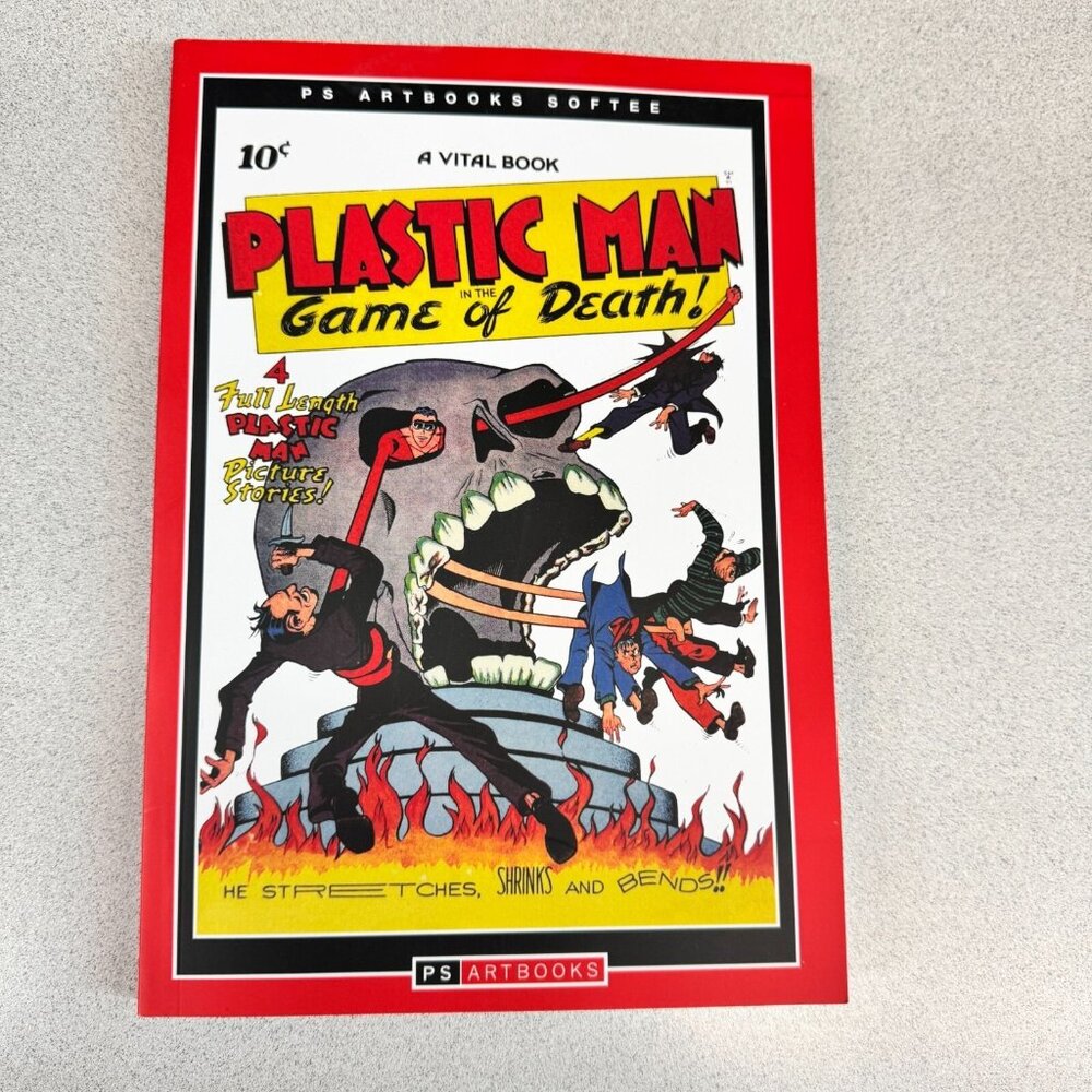 Vintage A Vital Book PLASTIC MAN in the Game of Death‎ by Jack Cole Comics Art